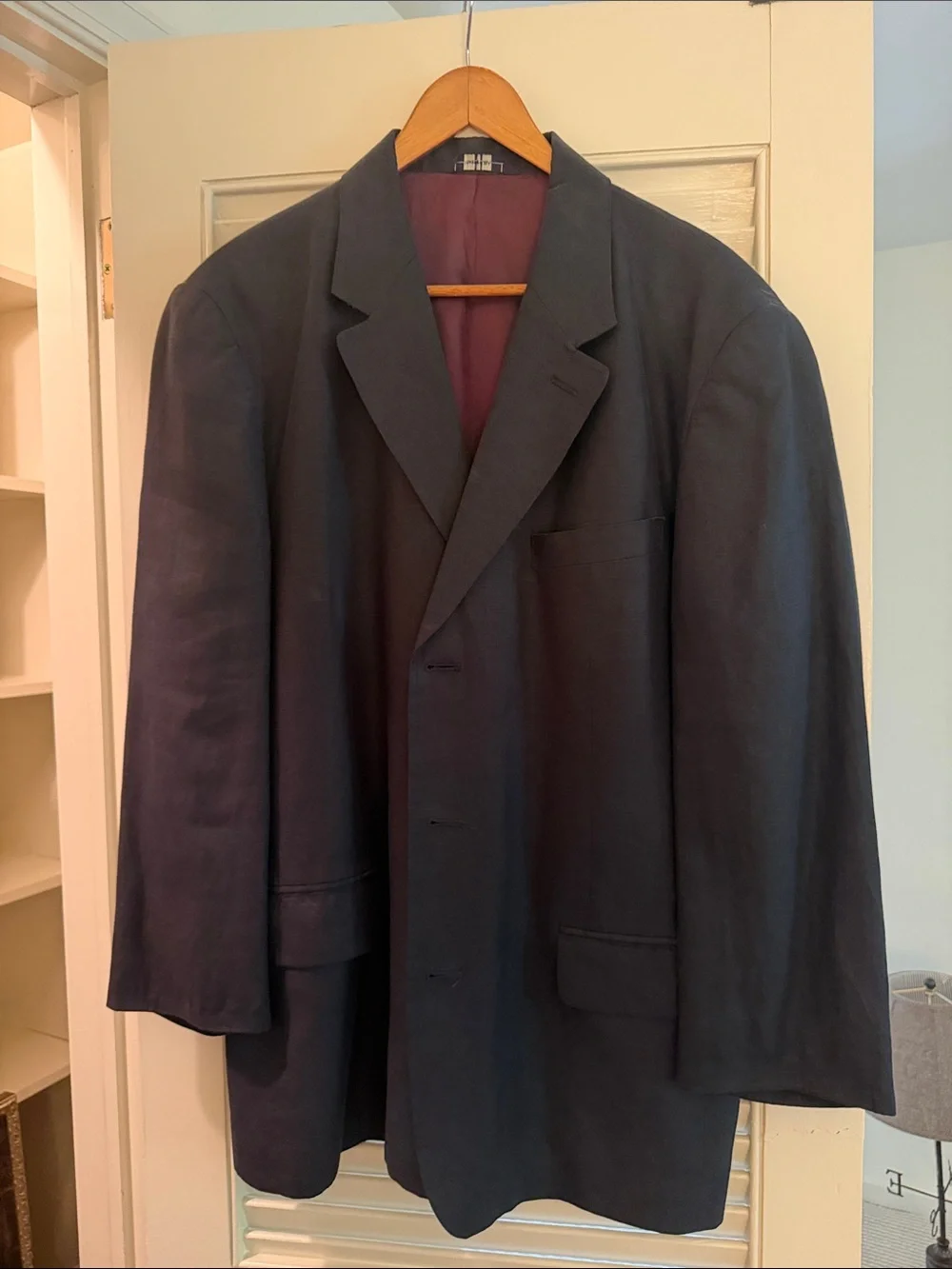 Dark Navy Men's Blazer with Notch Lapel
